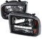 Spec-D Tuning 05-07 Ford F250 Black Euro Headlights, 2LH-F25005JM-RS 2LH-F25005JM-RS - alternate 1